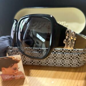 Brighton Black and Silver Women's Sunglasses - Concerto - Handmade